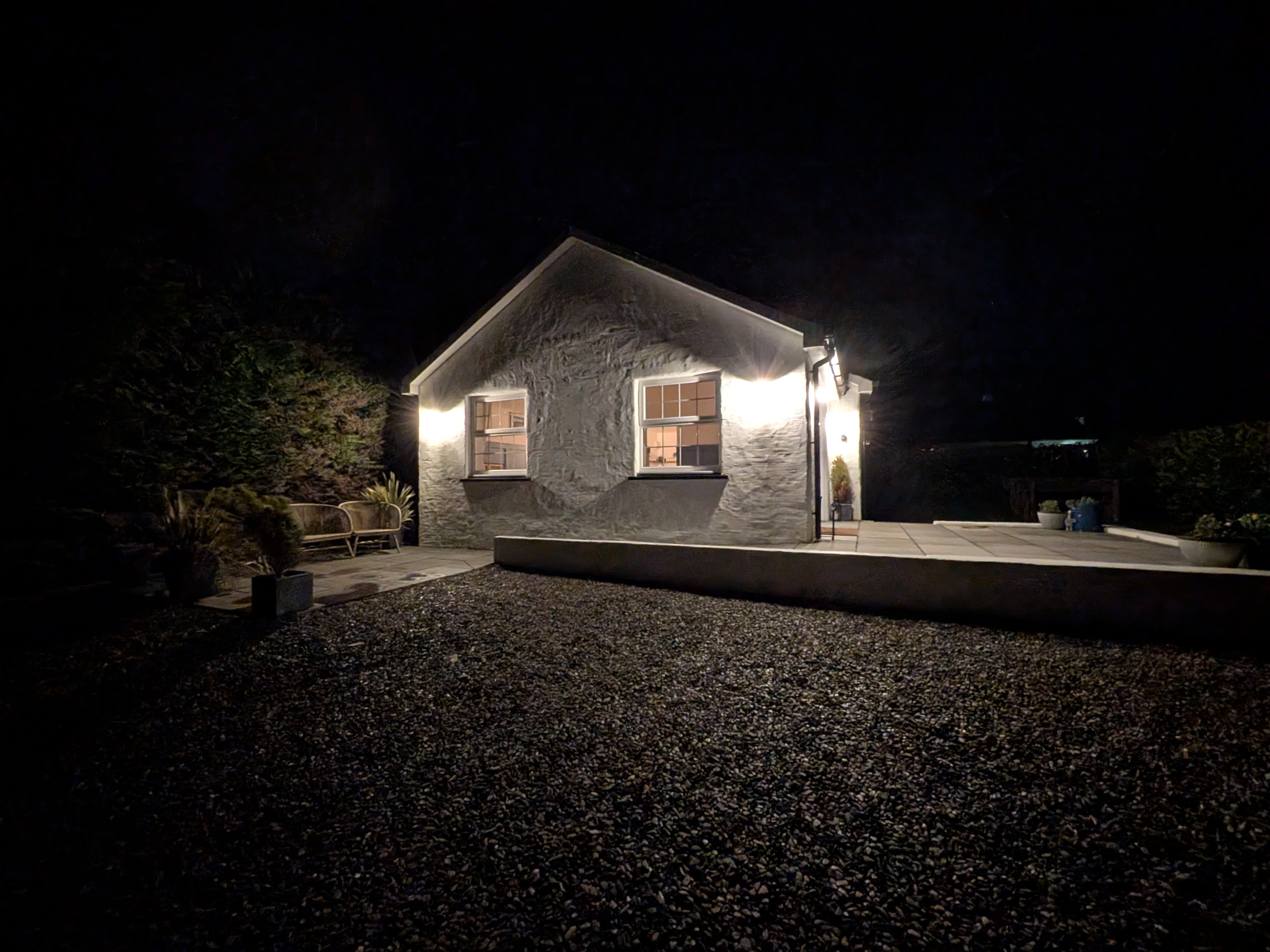 Outside the cottage